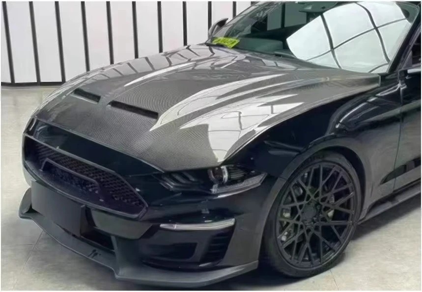 New Carbon Fiber Front Hood for  Mustang Cobra Includes Screws Car Accessories Manufacturing Bonnet